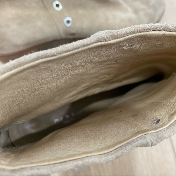 Rag & Bone Willow Boot Grommets Sand Tan Suede Womens 9.5 - Picture 6 of 8
